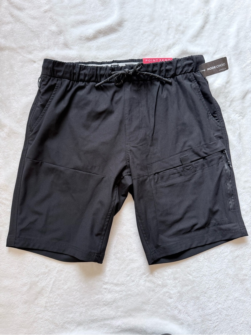 New Point Zero Black Tech Cargo Shorts